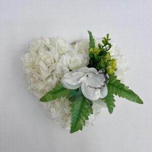 Coeur S blanc – 30×30 cm