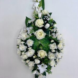 Couronne M blanche – 55×100cm