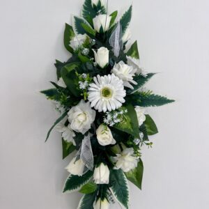 Coussin M blanc – 40×80 cm