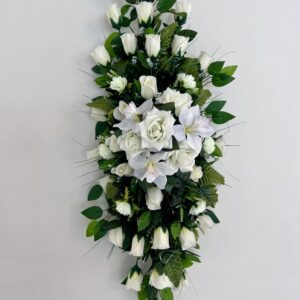 Couvre cercueil M blanc – 30×100 cm